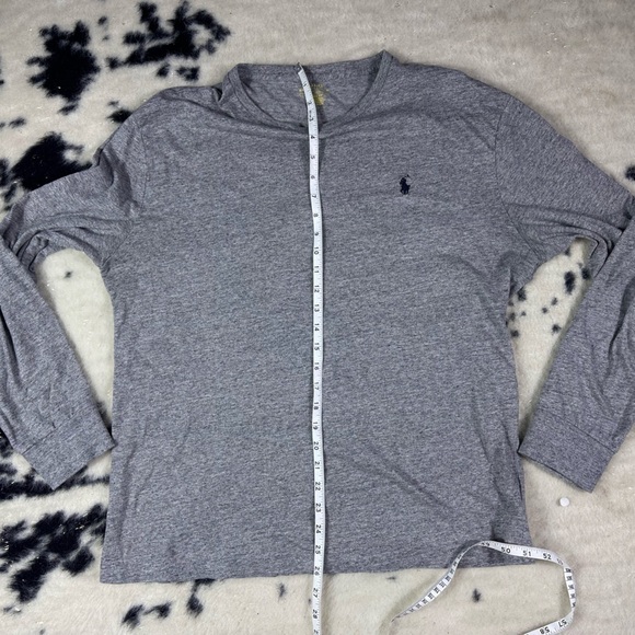 Polo Ralph Lauren Men's Gray Long Sleeve Classic Fit Tee Shirt Size Large - Picture 7 of 9